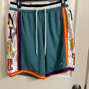 Nike Teal and White Men's Shorts